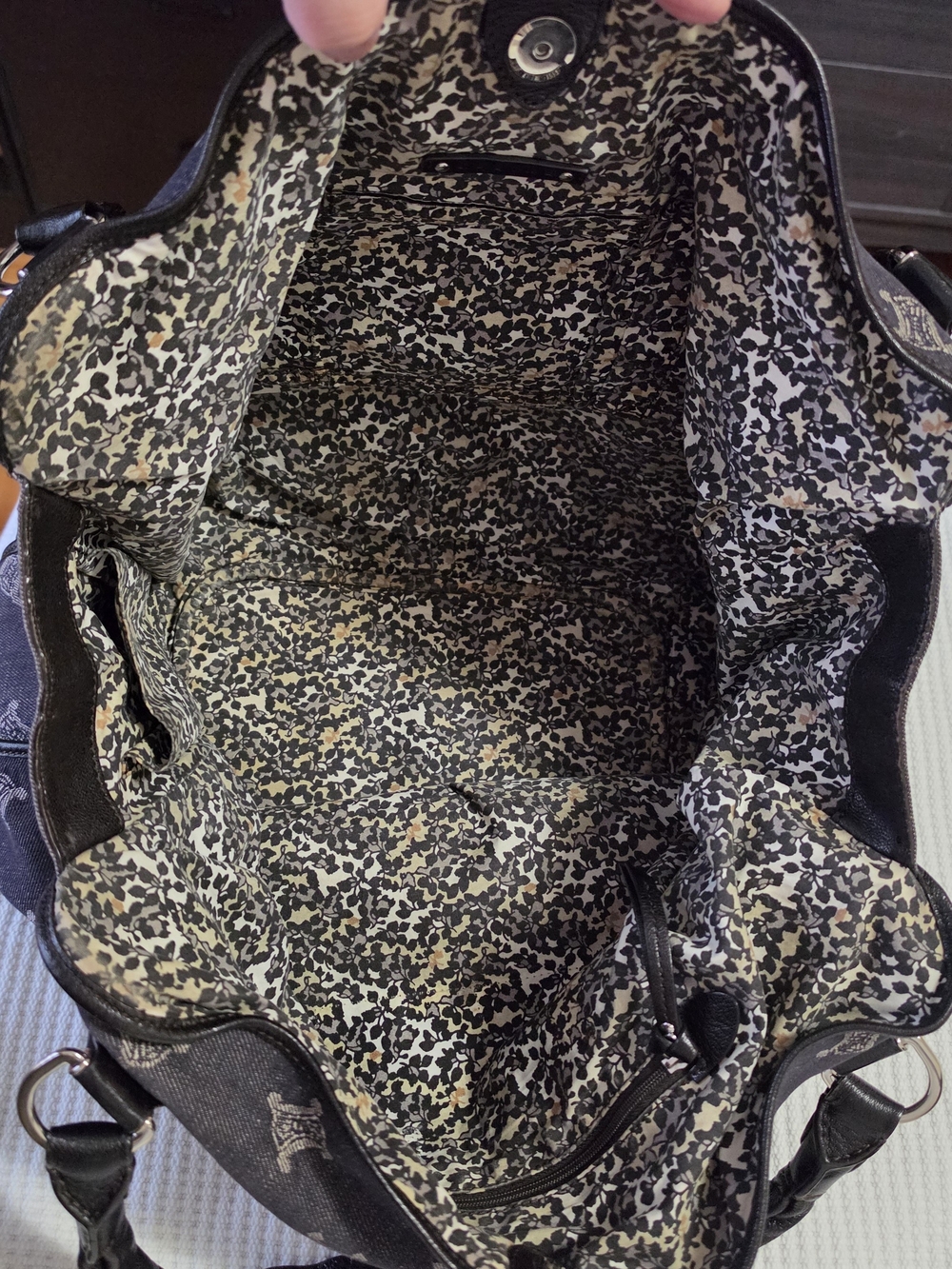 Celine Macadam Denim Shoulder Bag - Picture 9 of 10